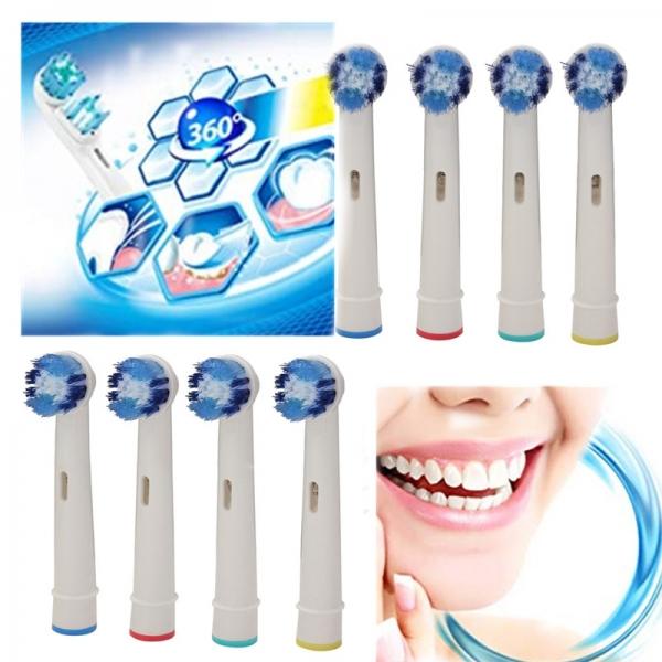 8pcs Universal SB-20A Replacement Electric Toothbrush Head for Oral-B White