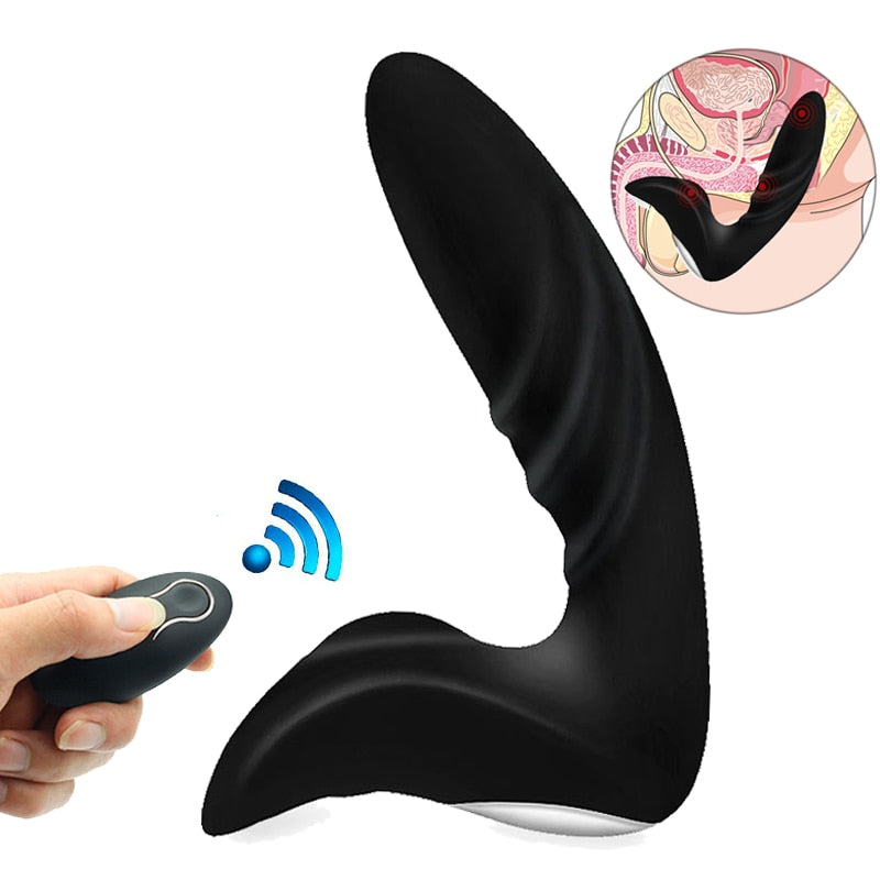 9 Speeds Vibrator Anal Plug Sex Toys for Men Prostate Massager Vibration Wireless Remote Control Male Masturbator Bead Stimulate