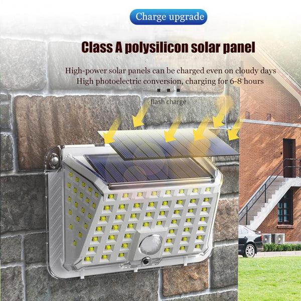 90LED Solar Human Body Induction Outdoor Solar Lamps Light Garden Street Light Yard Lighting Household Super Bright Wall Light
