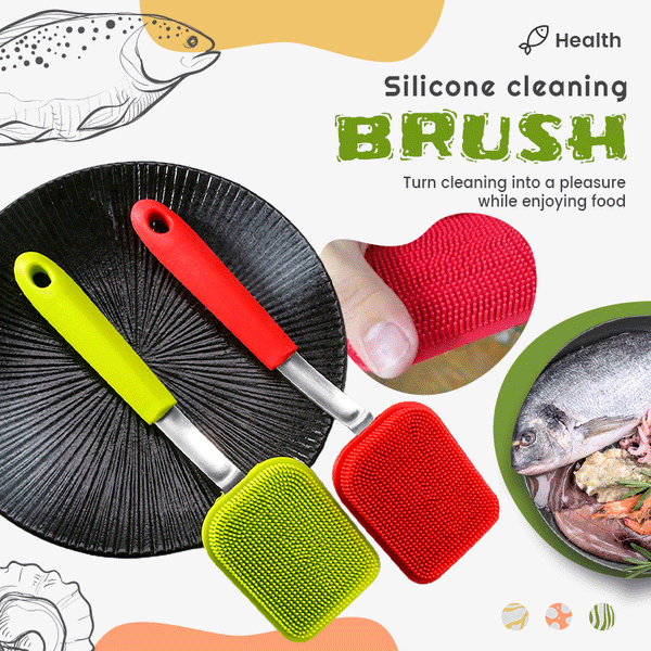 Silicone cleaning brush creative silicone pot wash brush non-stick oil non-stick pot decontamination brush
