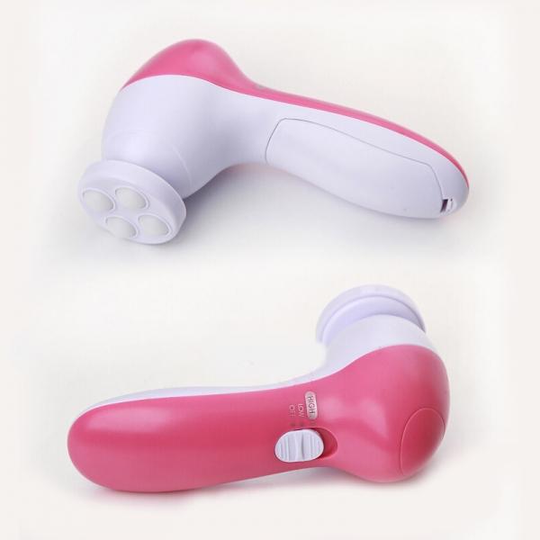 AE-8782s 4-in-1 Electric Facial Skin Cleanser Massager with Replaceable Accessories Color Random
