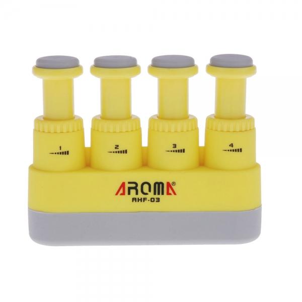 Aroma AHF-03 Portable Guitar Bass Piano Hand Finger Exerciser Medium Tension Hand Grip Trainer Yellow