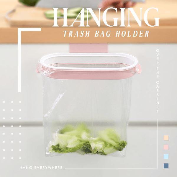 Portable Plastic Garbage Hanging Bag Kitchen Trash Storage Rack Bag Hook Scouring Pad Dry Shelf Holder Kitchen Organzier