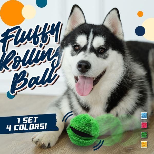 Pet Dog Cat Toy Electric Ball Automatic Rolling Chew Resistant Fluffy Ball