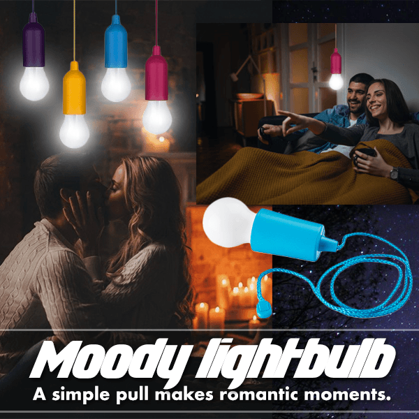 Creative LED Hanging Light Bulb Battery Powered Garden Colorful Pull Cord Bulbs Outdoor Canping Light BBQ Parties Lamp 4 Colors