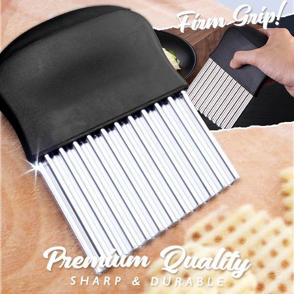 Potato Wavy Cutter Stainless Steel Potato Slicer French Fry Cutter Knife Vegetable Cutter Shredder Cutting Tools Kitchen Gadgets