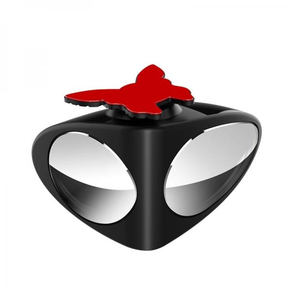 Automotive 2 Side 360¡ã Rotate Adjustable Stick-on Front Rear View Blind Spot Mirror for Traffic Safety - Black, Right Mirror