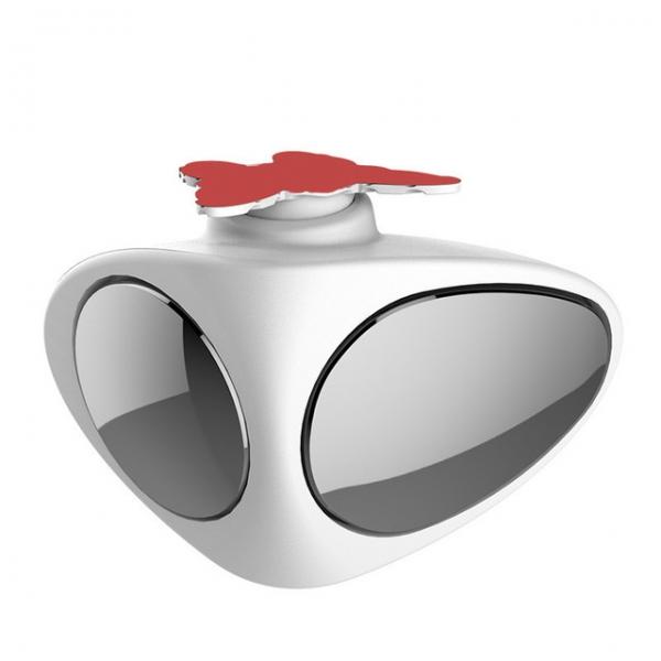 Automotive 2 Side 360° Rotate Adjustable Stick-on Front Rear View Blind Spot Mirror for Traffic Safety - White, Right Mirror
