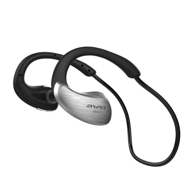Awei A885BL IPX4 Waterproof Sports Wireless Bluetooth Headphones Earphones with NFC Silver