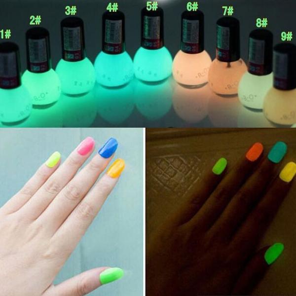 BO 4# 8mL Candy Color Fluorescent Nail Polish Sky Blue