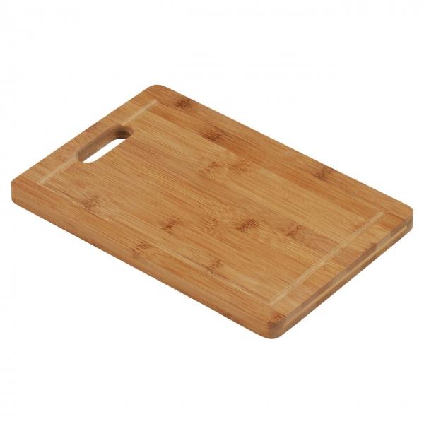 Bamboo Worktop Food Chopping Board with Handle for Home Kitchen