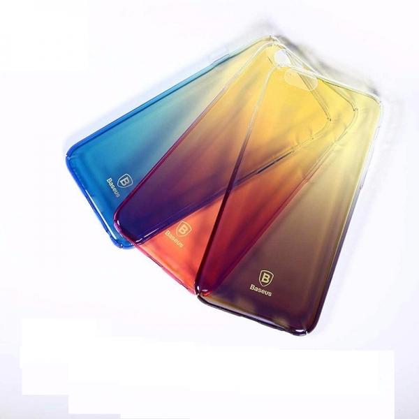 Baseus Phone Case Ultra Thin Gradient Color Hard Cover for iPhone 7 Pink