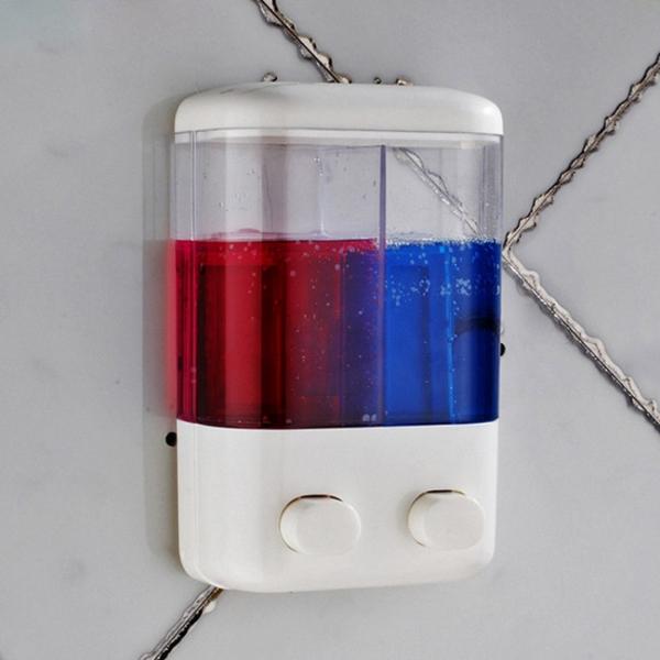 1000ml Bathroom Wall Mounted Manual Soap Dispenser Shampoo Shower Gel Bottle