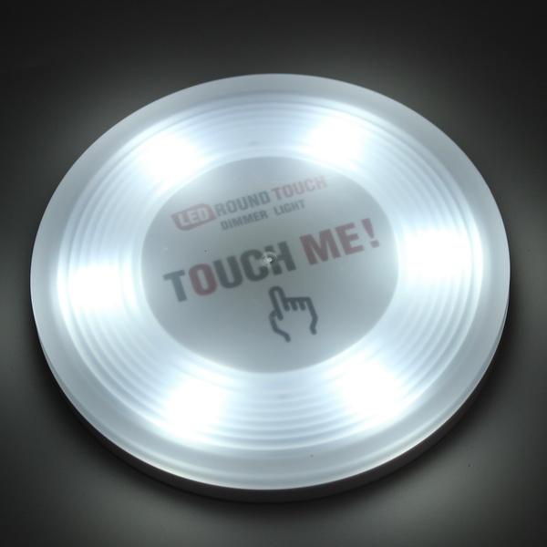 LED Touch Sensor Light Cabinet Night Light Battery Powered - White