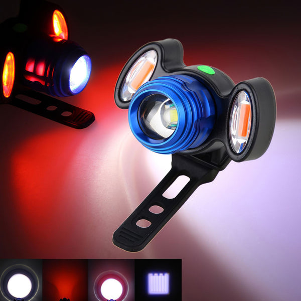 15000 lumens built-in 3000mAh battery Bicycle Headlamp Adjustable Hawkeye Gathering Light Front Light With Warning Lights T6