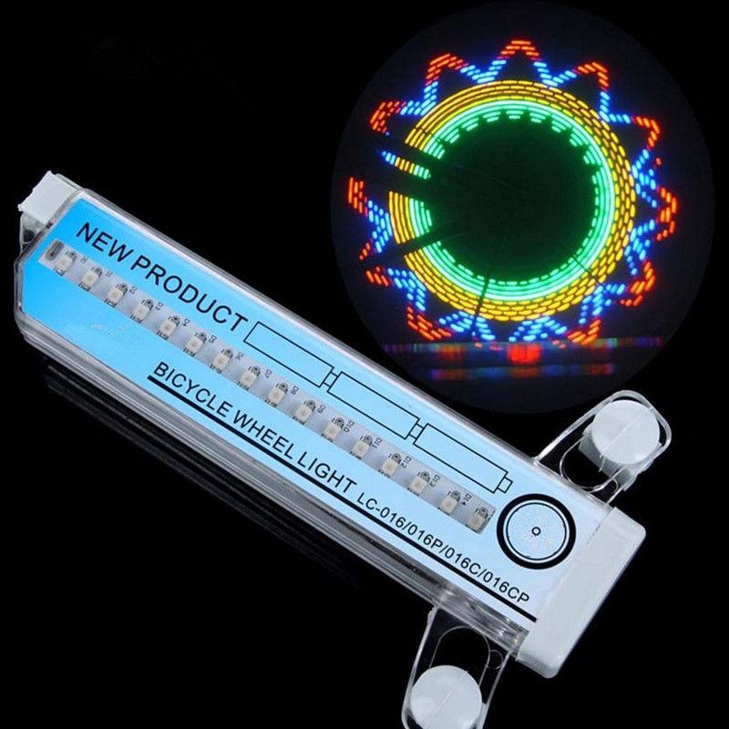 Bicycle Spoke Light Waterproof 32 LED Lights Display Bright 30 Colorful Patterns Full Bike Cycling Wheel Change Spoke Light Lamp