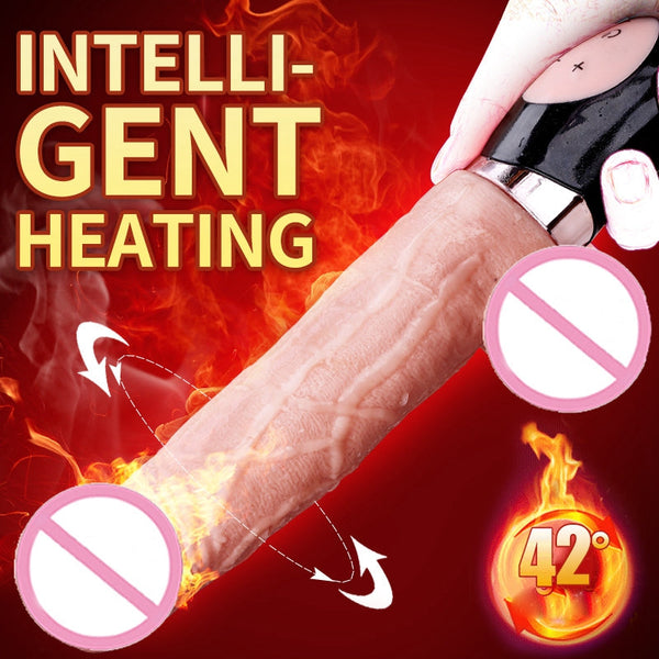 Heating Realistic Dildo Vibrator Artificial Penis Masturbator Rechargeable Swing