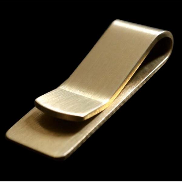 Brass Wallet Money Clip Male Lady Note Holder EDC Note Retro Copper Thick Cash Clip Golden