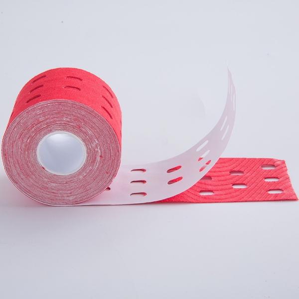 1Pcs Pink 5cm*5m Breathable Punch Athletic Sports Tape Pain Relief Support Muscle Protect Roll Knee Elastic Adhesive Recovery Healing
