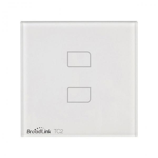 Broadlink TC2 Touching 2 Load Panel Switch Remote Wireless Light Controller UK Plug