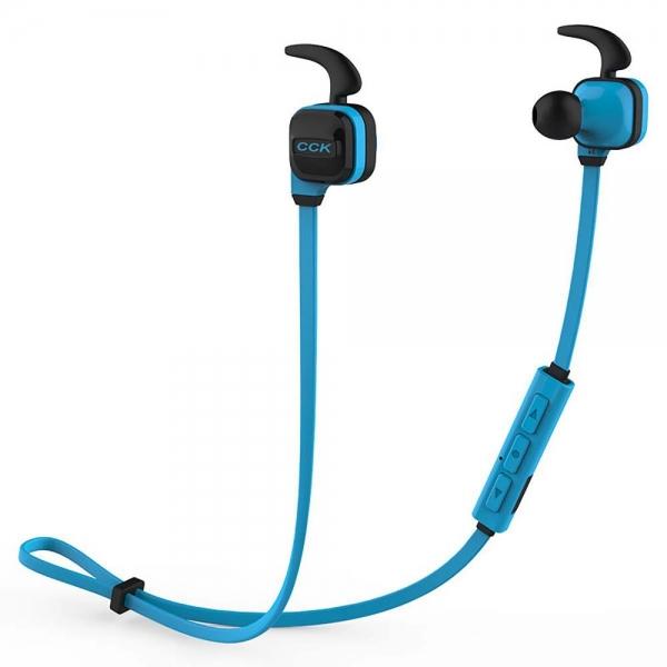 CCK KS Bluetooth Headset Wireless Sports Bass Stereo Earphone w/ Mic Blue