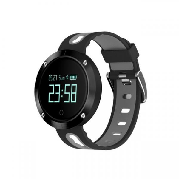DM58 Smart Bracelet Wristband Blood Pressure/Heart Rate Monitor Band- Black Gray
