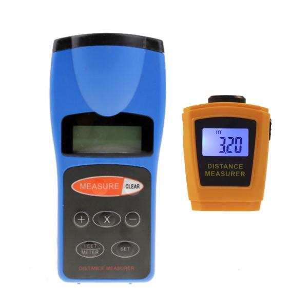 CP-3008 Handheld Ultrasonic Laser Range Finder with Mini Rangefinder Blue & Black & Multi-colored
