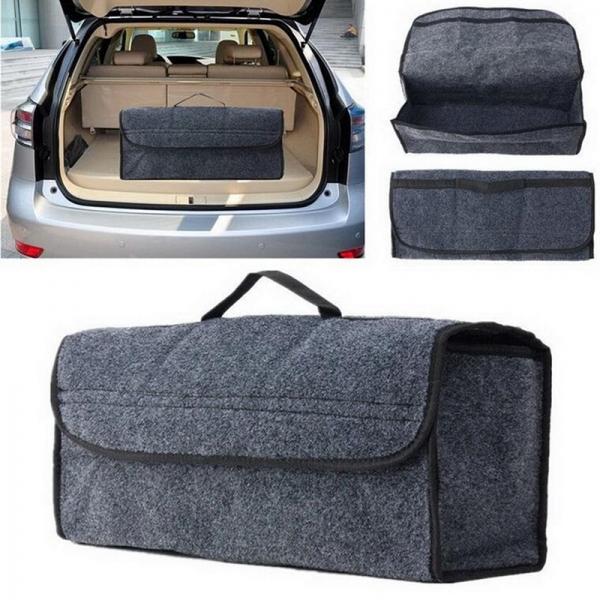 Car Seat Back Storage Bag Rear Travel Organizer Holder Interior Bag Box Gray