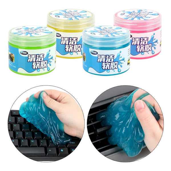 Car Air Conditioning Outlet Clean Mud Gel Keyboard Dusting Cleaning Slime Magic Dust Cleaning Adhesive Glue Automatic