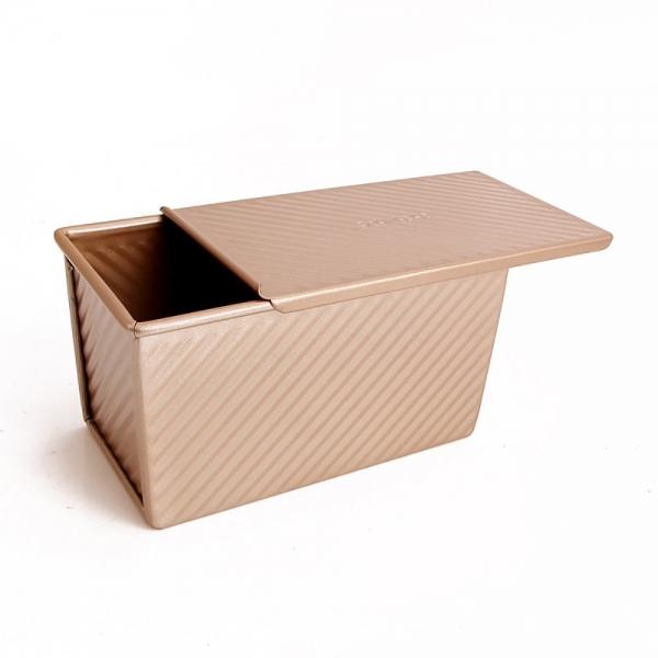 Aluminum Alloy Non-Stick Bread Mold Rectangle 450g Capacity w/ Cover