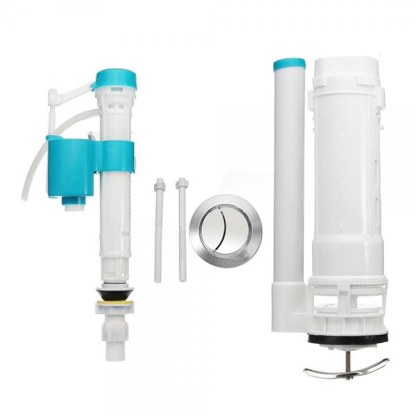 Cistern Toilet Repair Push Button Valve Dual Flush Syphon Bottom Entry - 24cm