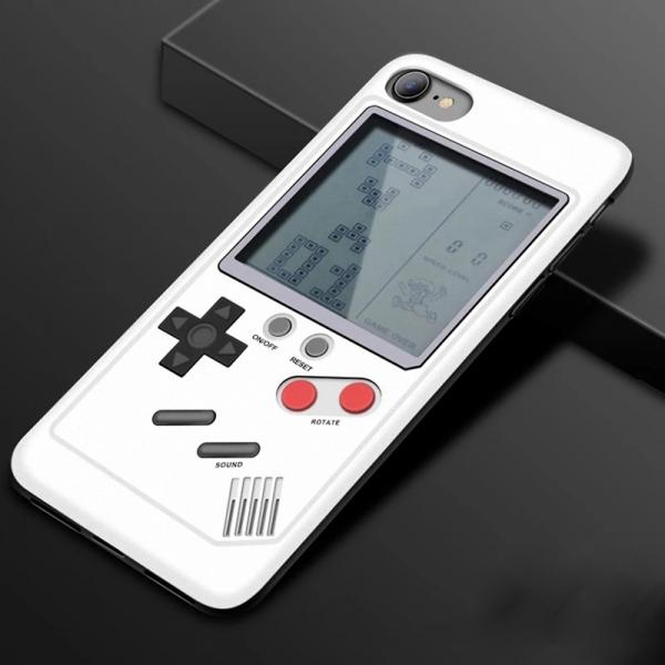 2574 Classic Games Handheld Game Console Tetris Game Phone Case Cover White for iPhone 6/6S/7/8/XR