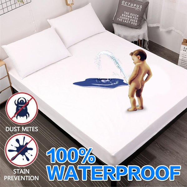Completely Waterproof Mattress Protector Solid Infant Elastic Band Home Easy Use  Pad Bed Cover Hypoallergenic