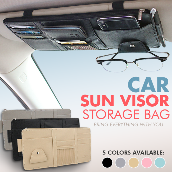 Car Sun Visor Storage Bag