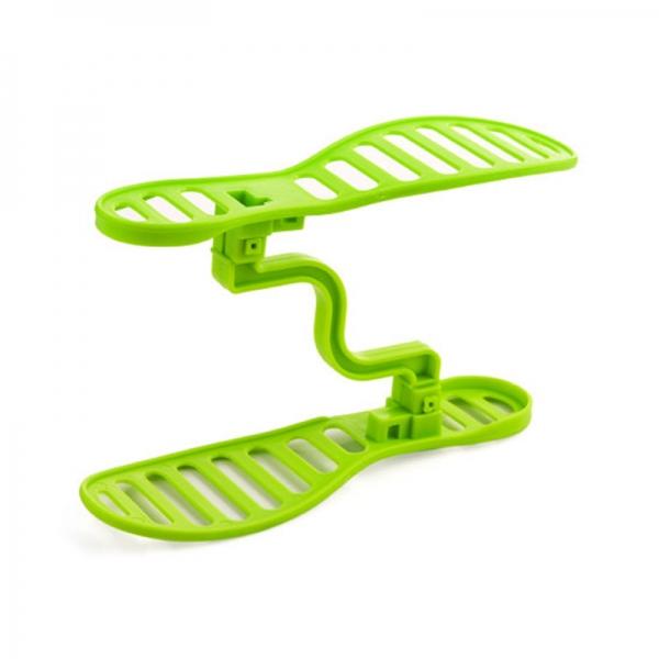 Creative Double Layers Design Space Saving Shoes Rack Shoe Storage Shelf Organizer Green