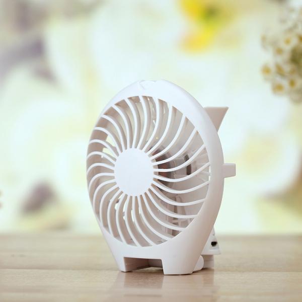 Creative Fish Design Portable USB Rechargeable Handheld Mini Fan White