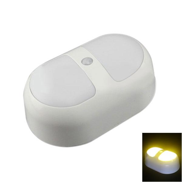 Creative LED Light-controlled Body Sensor Warm Night Light for Bedroom White & Light Yellow