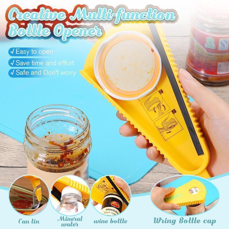 Creative Multi-function Bottle Opener Jar Opener Quick Cooking Grip Corkscrew kitchen Tools Lid Off