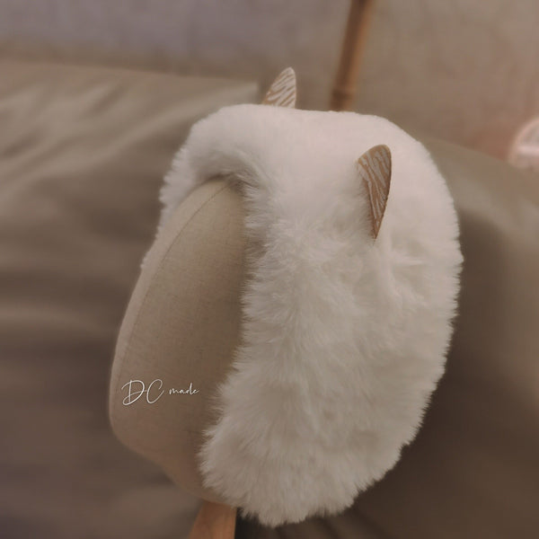 Dual-purpose Warm Earmuffs Winter Girl Cute Plush Cat Ear Headband Dual-use Headband Girl Sweet Warm Bib