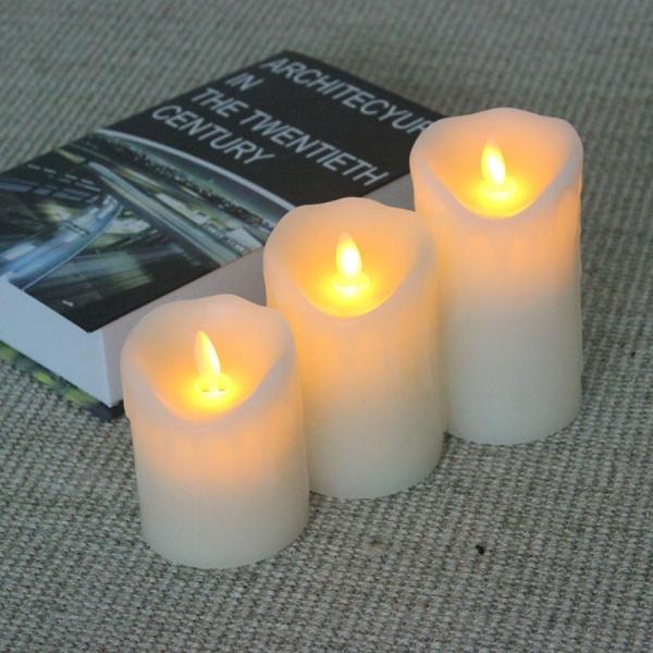 Flameless Flickering LED Candle Light Garden Yard Decor 7.5*12.5cm Christmas Ornament