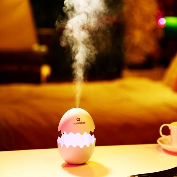 100ML USB Mini Air Humidifier Aroma Diffuser w/ 7-Color Changing LED Light Pink