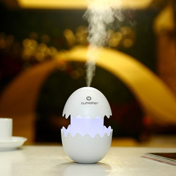 DC 5V 100ML Portable Intelligent USB Air Humidifier 2 Modes Mini Essential Oil Aroma Diffuser 7-Color LED light for Home White