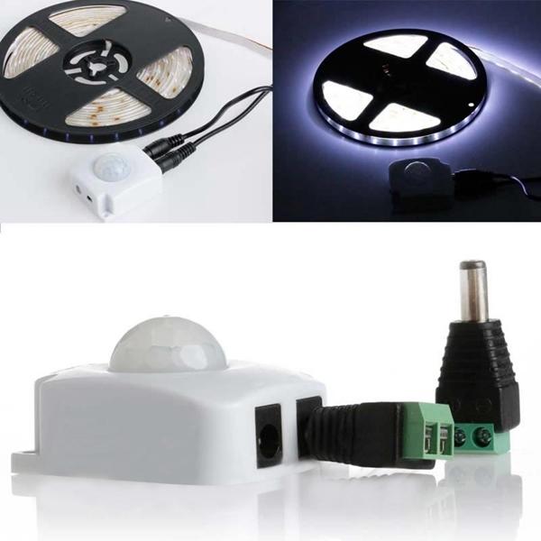 Automatic Infrared PIR Motion Sensor Switch for LED Strip Light - White