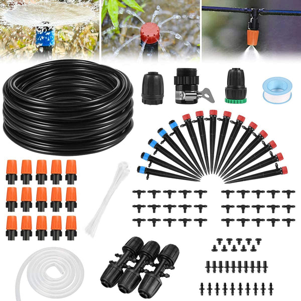 DIY Garden Automatic Micro Irrigation Tubing Kits Water-Saving Sprinkler with Adjustable Drippe