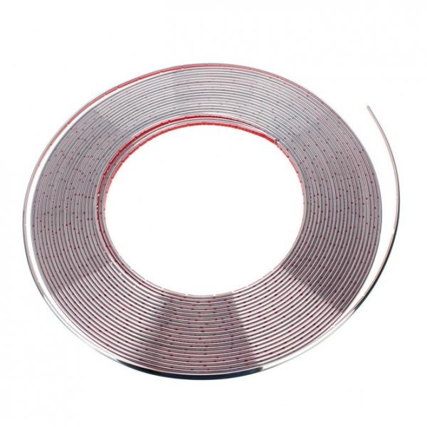 DIY Silver 15M 6mm Car Auto Chrome Moulding Trim Strip For Window Bumper Grille
