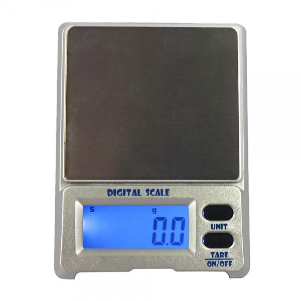 DS-18 500g / 0.1g 1.5inch LCD Precision Pocket Electronic Jewelry Scale Silver Gray