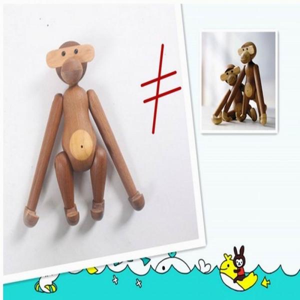 Danmark Wooden Hanging Monkey Doll Action Figures Puzzle Wooden Toys Gifts for Children Decoration
