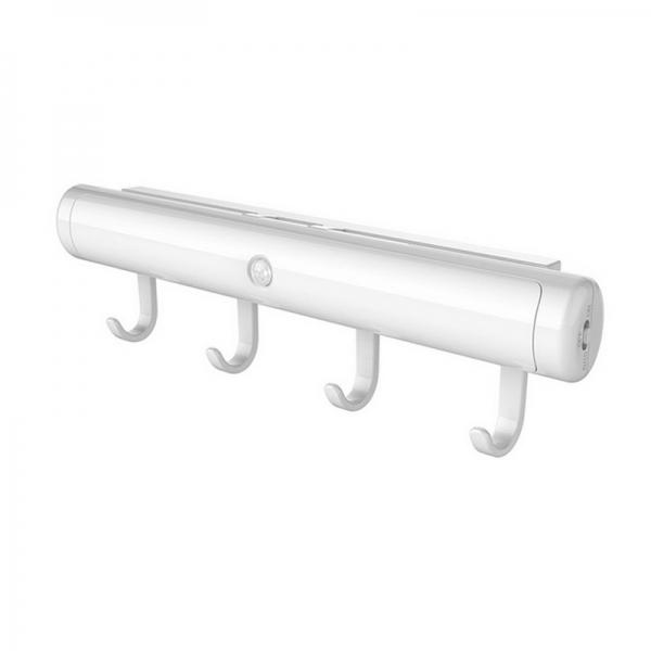 Detachable Hooks IR Motion Sensor LED Cabinet Light Emergency Indoor Light Battery Powered White