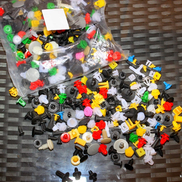 Universal 500pcs Car Mixed Door Trim Panel Clip Fastener Auto Bumper Rivet Retainer Fender Clip Car-styling