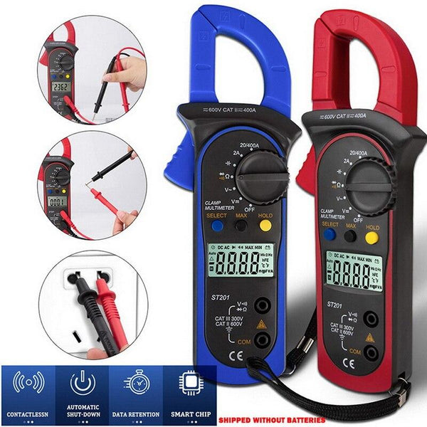 ST201 Digital Voltage Clamp Meter Digital-Multimeter kondensator tester Power test Automotive spannung tester Clamp amperemeter Blue/Red